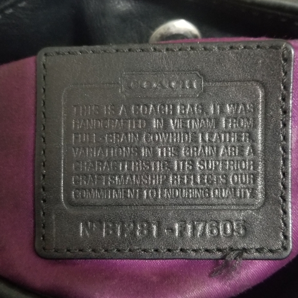 Coach Ashley Hippie Black Leather Bag F17605. - Picture 8 of 9